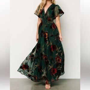 BALTIC BORN Valen Maxi Dress Jade Multi Size Medium